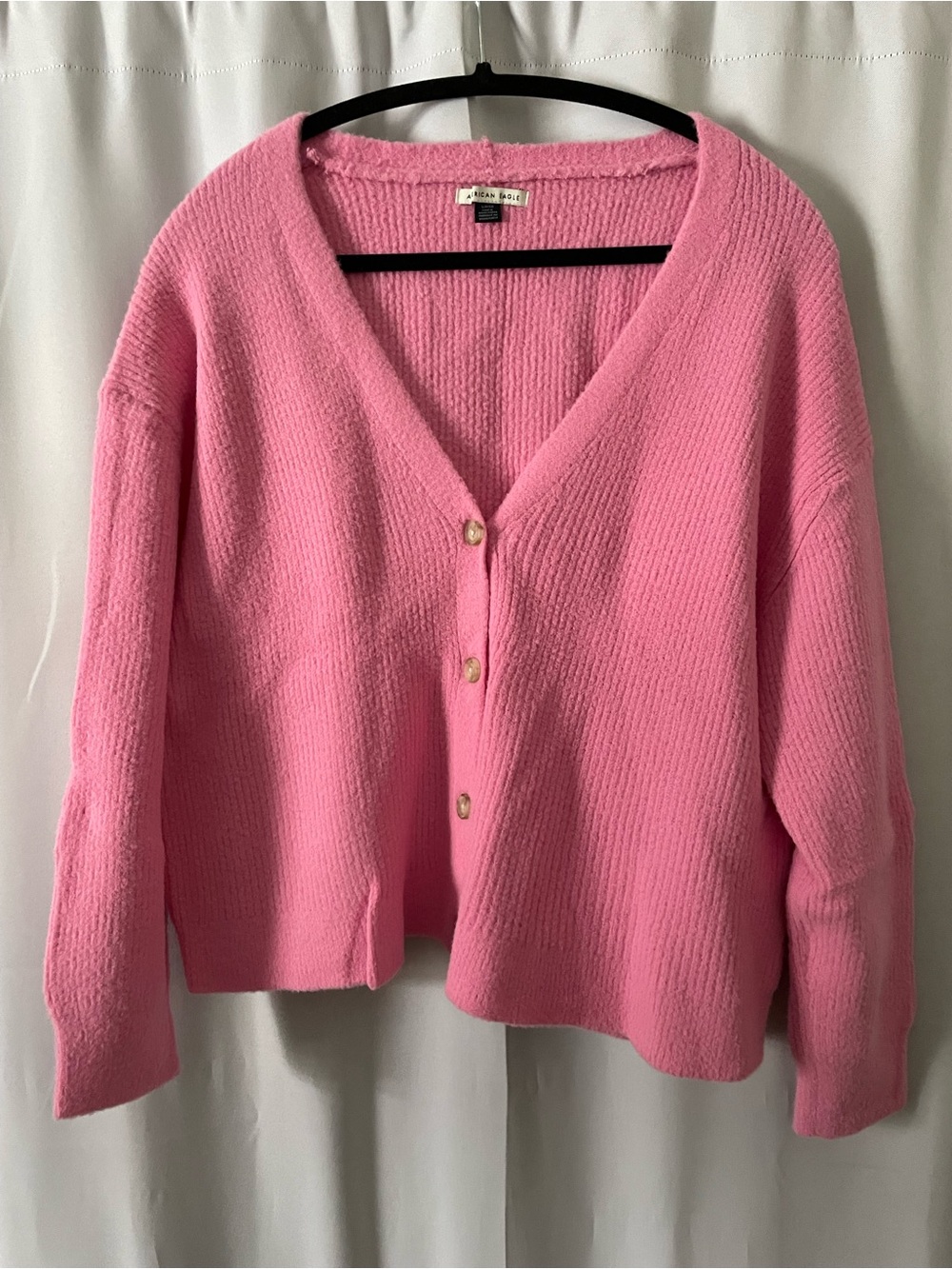 2/$20 Pink V-Neck Button Front Women's Cardigan Sweater
